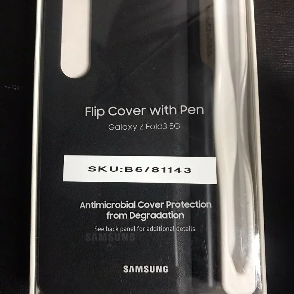 GENUINE Samsung Flip Cover + S Pen Galaxy Z Fold3 5G - Black OPEN BOX ( Pen Is M